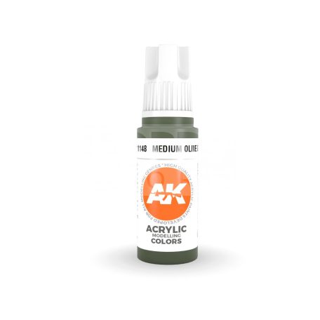 AK-Interactive - Acrylics 3rd generation Medium Olive Green 17ml - akrilfesték AK11148