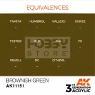 AK-Interactive - Acrylics 3rd generation Brownish Green 17ml - akrilfesték AK11151