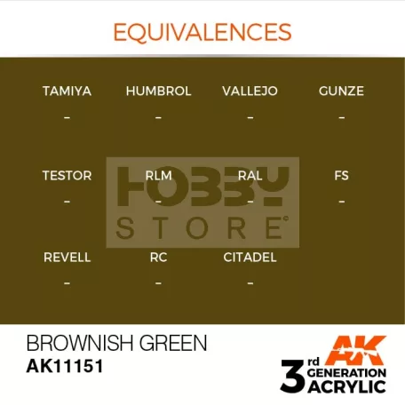 AK-Interactive - Acrylics 3rd generation Brownish Green 17ml - akrilfesték AK11151