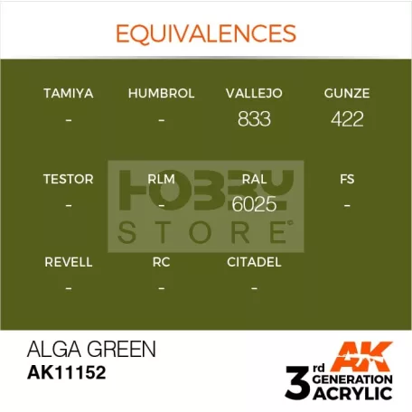 AK-Interactive - Acrylics 3rd generation Alga Green 17ml - akrilfesték AK11152