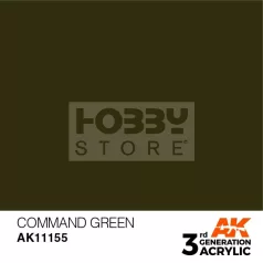   AK-Interactive - Acrylics 3rd generation Command Green 17ml - akrilfesték AK11155