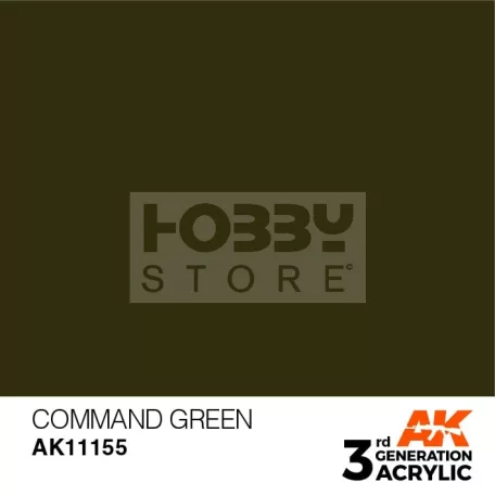 AK-Interactive - Acrylics 3rd generation Command Green 17ml - akrilfesték AK11155