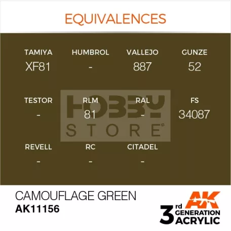 AK-Interactive - Acrylics 3rd generation Camouflage Green 17ml - akrilfesték AK11156