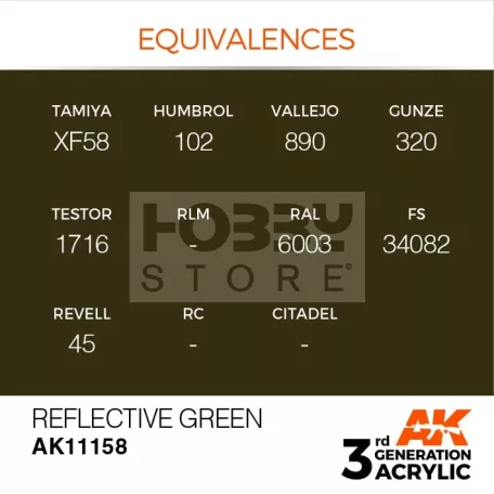 AK-Interactive - Acrylics 3rd generation Reflective Green 17ml - akrilfesték AK11158