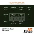 AK-Interactive - Acrylics 3rd generation Black Green 17ml - akrilfesték AK11160