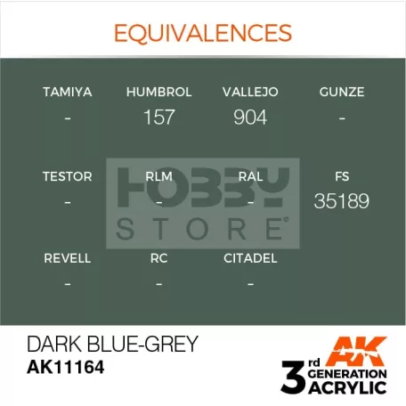 AK-Interactive - Acrylics 3rd generation Dark Blue-Grey 17ml - akrilfesték AK11164