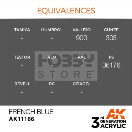 AK-Interactive - Acrylics 3rd generation French Blue 17ml - akrilfesték AK11166