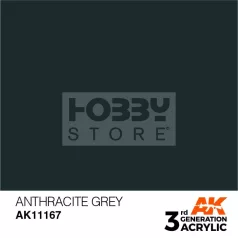   AK-Interactive - Acrylics 3rd generation Anthracite Grey 17ml - akrilfesték AK11167