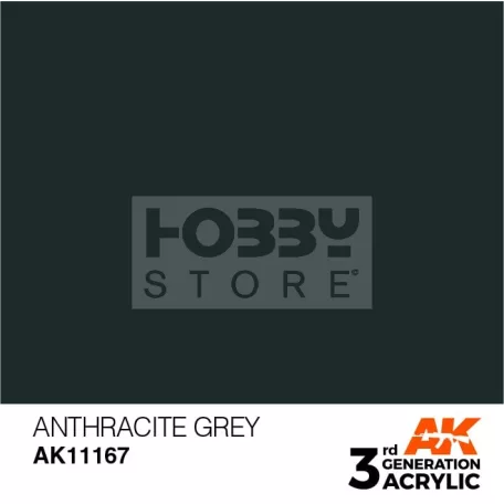 AK-Interactive - Acrylics 3rd generation Anthracite Grey 17ml - akrilfesték AK11167
