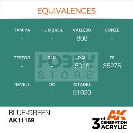 AK-Interactive - Acrylics 3rd generation Blue-Green 17ml - akrilfesték AK11169