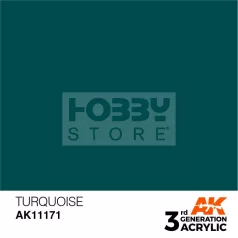   AK-Interactive - Acrylics 3rd generation Turquoise 17ml - akrilfesték AK11171