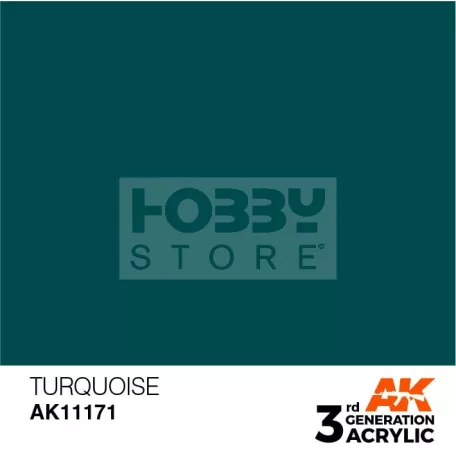 AK-Interactive - Acrylics 3rd generation Turquoise 17ml - akrilfesték AK11171
