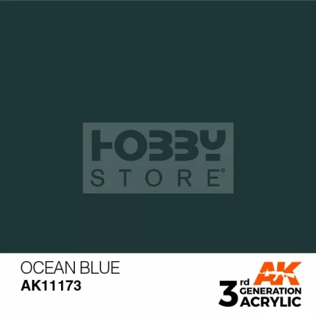 AK-Interactive - Acrylics 3rd generation Ocean Blue 17ml - akrilfesték AK11173