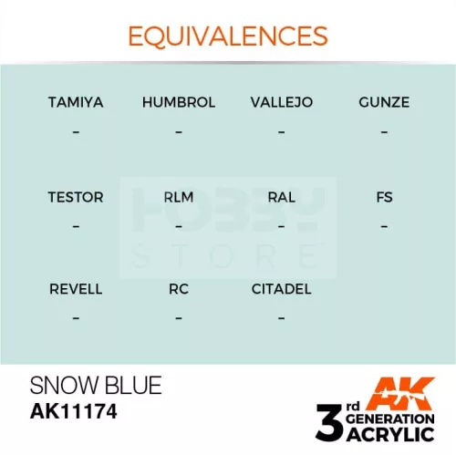 AK-Interactive - Acrylics 3rd generation Snow Blue 17ml - akrilfesték AK11174