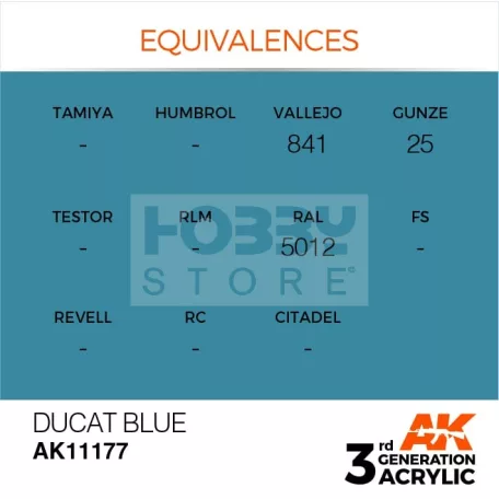 AK-Interactive - Acrylics 3rd generation Ducat Blue 17ml - akrilfesték AK11177