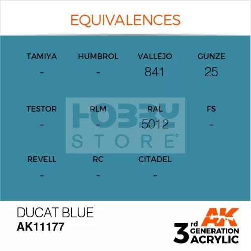 AK-Interactive - Acrylics 3rd generation Ducat Blue 17ml - akrilfesték AK11177