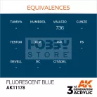 AK-Interactive - Acrylics 3rd generation Fluorescent Blue 17ml - akrilfesték AK11178