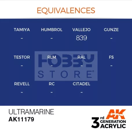 AK-Interactive - Acrylics 3rd generation Ultramarine 17ml - akrilfesték AK11179