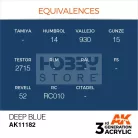 AK-Interactive - Acrylics 3rd generation Deep Blue 17ml - akrilfesték AK11182