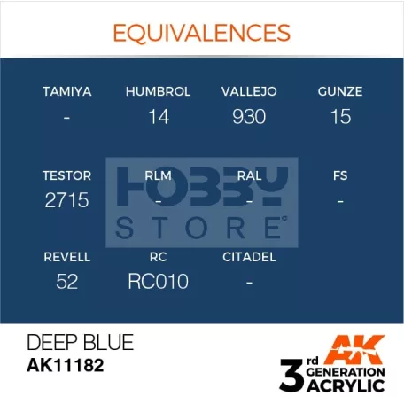 AK-Interactive - Acrylics 3rd generation Deep Blue 17ml - akrilfesték AK11182