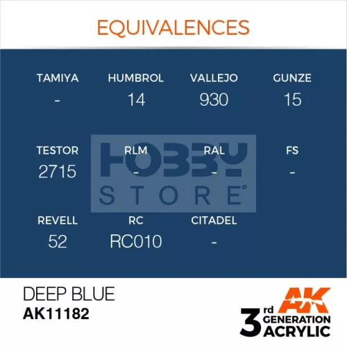AK-Interactive - Acrylics 3rd generation Deep Blue 17ml - akrilfesték AK11182
