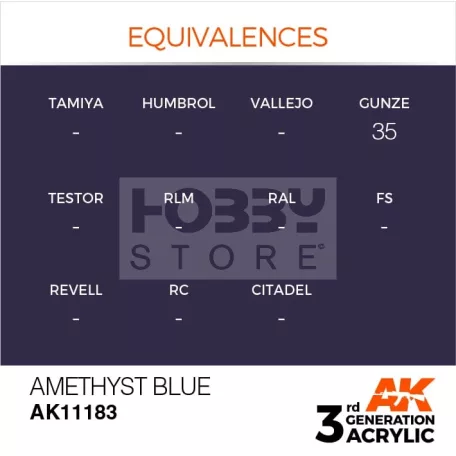 AK-Interactive - Acrylics 3rd generation Amethyst Blue 17ml - akrilfesték AK11183