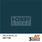 AK-Interactive - Acrylics 3rd generation Medium Blue 17ml - akrilfesték AK11184