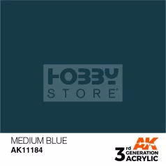   AK-Interactive - Acrylics 3rd generation Medium Blue 17ml - akrilfesték AK11184
