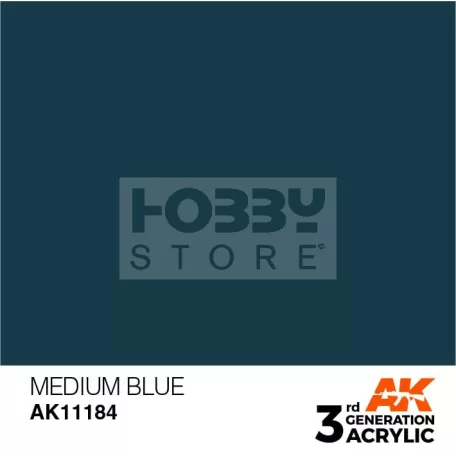 AK-Interactive - Acrylics 3rd generation Medium Blue 17ml - akrilfesték AK11184