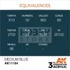 AK-Interactive - Acrylics 3rd generation Medium Blue 17ml - akrilfesték AK11184
