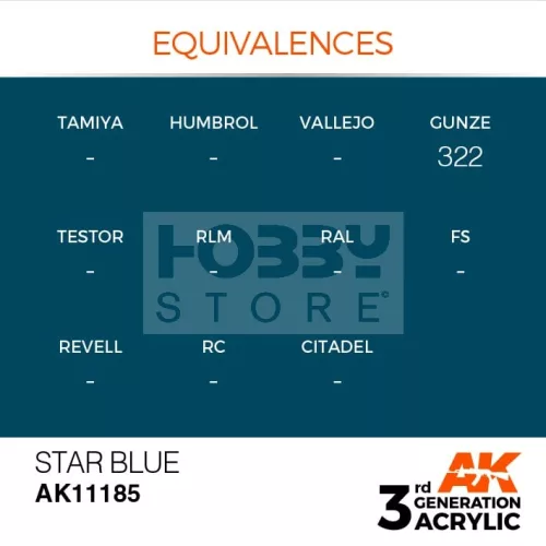 AK-Interactive - Acrylics 3rd generation Star Blue 17ml - akrilfesték AK11185