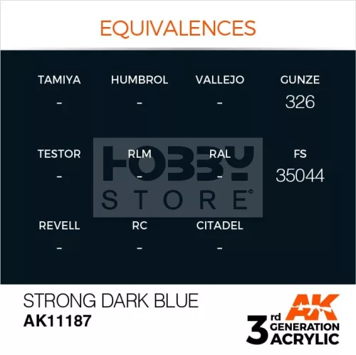 AK-Interactive - Acrylics 3rd generation Strong Blue 17ml - akrilfesték AK11187
