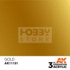 AK-Interactive - Acrylics 3rd generation Gold 17ml - akrilfesték AK11191
