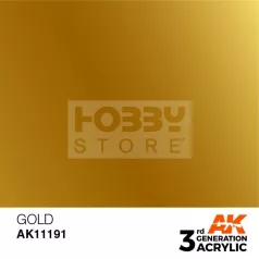   AK-Interactive - Acrylics 3rd generation Gold 17ml - akrilfesték AK11191