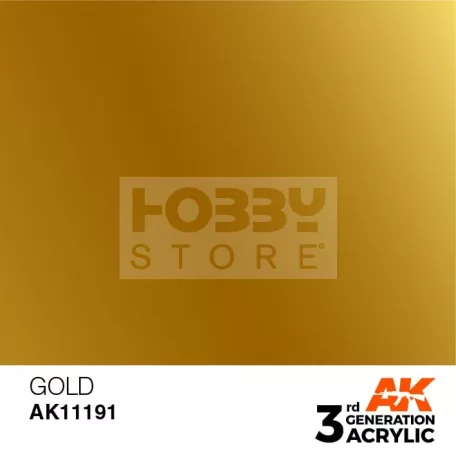 AK-Interactive - Acrylics 3rd generation Gold 17ml - akrilfesték AK11191