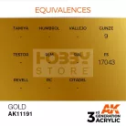 AK-Interactive - Acrylics 3rd generation Gold 17ml - akrilfesték AK11191