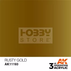   AK-Interactive - Acrylics 3rd generation Rusty Gold 17ml - akrilfesték AK11193