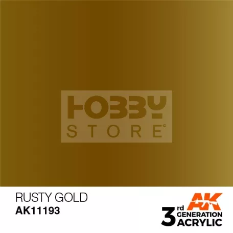 AK-Interactive - Acrylics 3rd generation Rusty Gold 17ml - akrilfesték AK11193