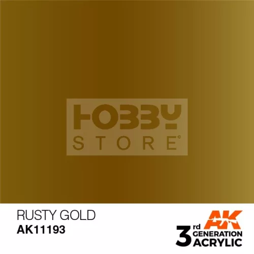 AK-Interactive - Acrylics 3rd generation Rusty Gold 17ml - akrilfesték AK11193