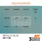 AK-Interactive - Acrylics 3rd generation Metallic Blue 17ml - akrilfesték AK11199