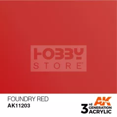   AK-Interactive - Acrylics 3rd generation Foundry Red 17ml - akrilfesték AK11203
