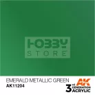 AK-Interactive - Acrylics 3rd generation Emerald Metallic Green 17ml - akrilfesték AK11204
