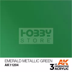   AK-Interactive - Acrylics 3rd generation Emerald Metallic Green 17ml - akrilfesték AK11204