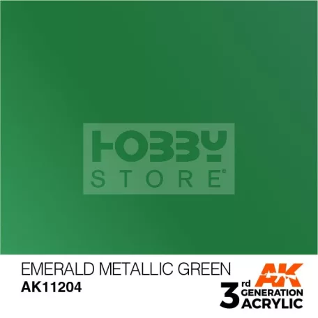 AK-Interactive - Acrylics 3rd generation Emerald Metallic Green 17ml - akrilfesték AK11204