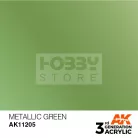 AK-Interactive - Acrylics 3rd generation Metallic Green 17ml - akrilfesték AK11205