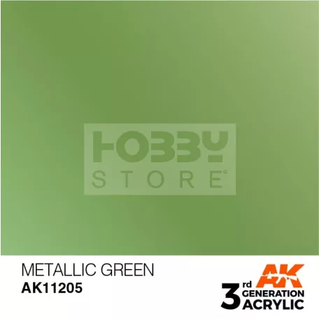 AK-Interactive - Acrylics 3rd generation Metallic Green 17ml - akrilfesték AK11205