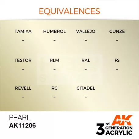AK-Interactive - Acrylics 3rd generation Pearl 17ml - akrilfesték AK11206