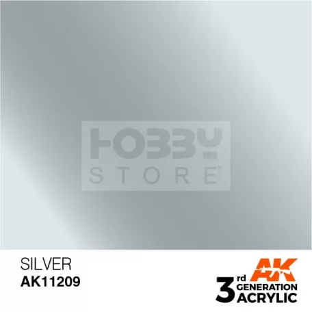 AK-Interactive - Acrylics 3rd generation Silver 17ml - akrilfesték AK11209