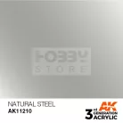 AK-Interactive - Acrylics 3rd generation Natural Steel 17ml - akrilfesték AK11210