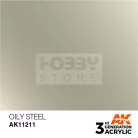 AK-Interactive - Acrylics 3rd generation Oily Steel 17ml - akrilfestékAK11211